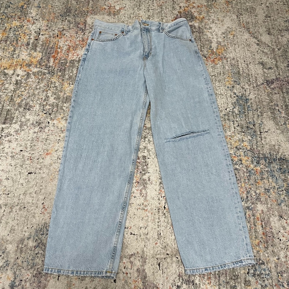 Zara Light Wash Wide-Leg Jeans | size US 10